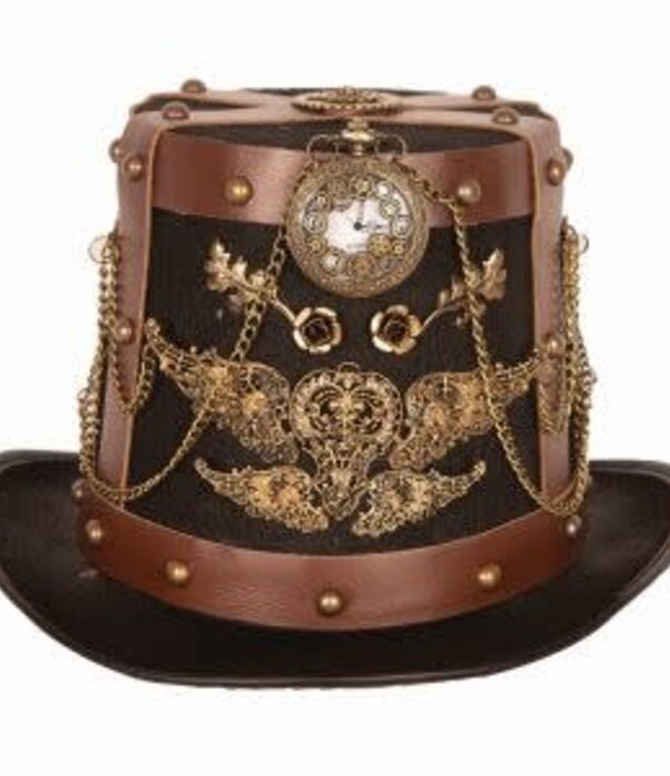 haut-de-forme steampunk en cuir