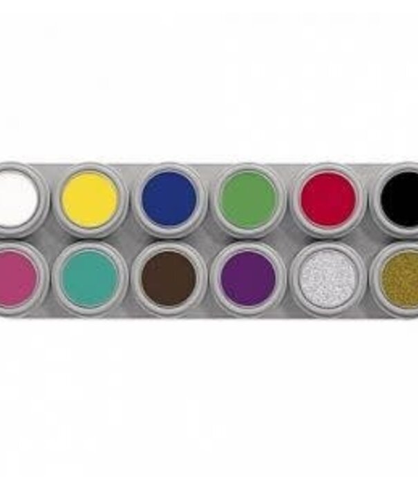 grimas Water Make-Up 12kleuren palet A