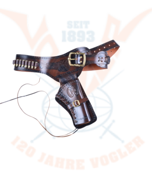 Denix western holster bruin met 24 kogels