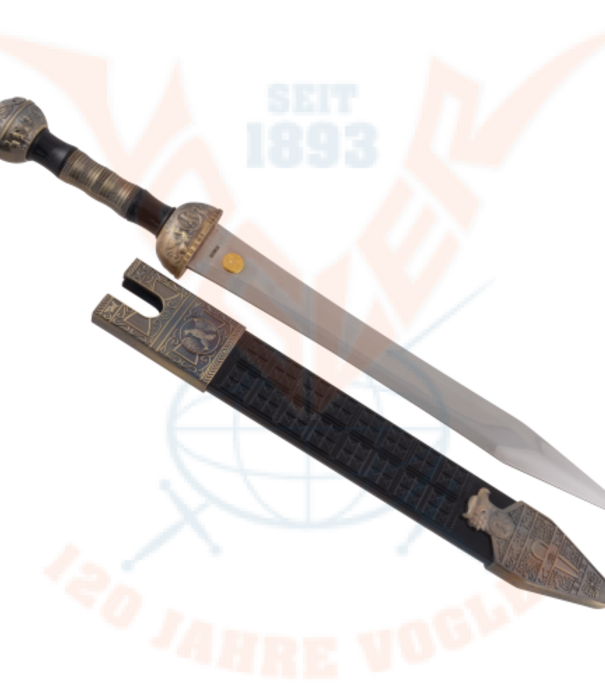 Romeins zwaard klein Gladius met Stalen mes en schede(L.46 cm, Kl.29 cm)