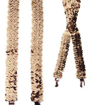 suspenders gold sequins