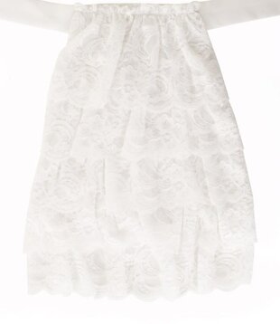 jabot en dentelle blanche de luxe