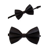 bow tie black satin
