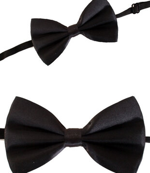 noeud papillon en satin noir