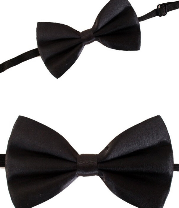 noeud papillon en satin noir
