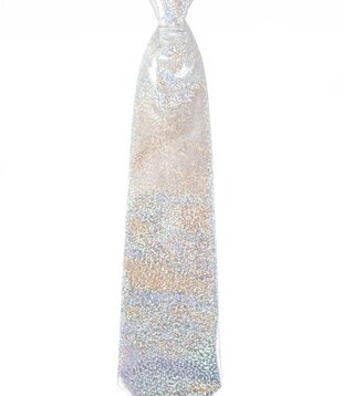 cravate paillettes argent