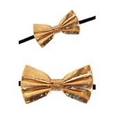 Gold holographic bow tie