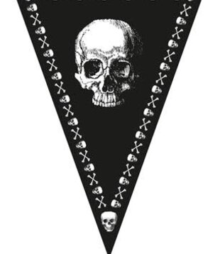 Guirlande de 5 m, 10 drapeaux pirates