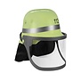 Adjustable yellow firefighter helmet