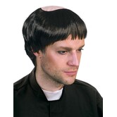 bald-headed priest wig