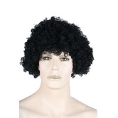 Perruque bouclée noire