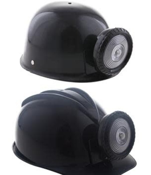 Miner's helmet with light (batteries not included)