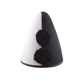 chapeau de Pierrot noir et blanc