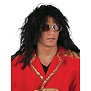 pruik king of pop lang zwart