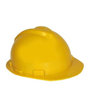 casque de chantier jaune réglable