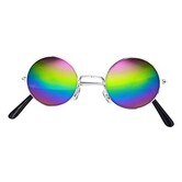 Hippie glasses with colored lenses