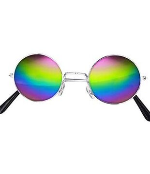 Hippie glasses with colored lenses