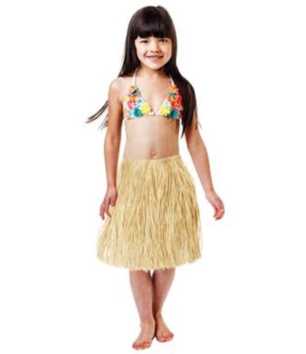 Jupe hawaïenne pour enfant, en raphia