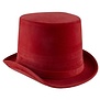 Red Leather-Look Top Hat