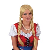 Perruque blonde avec tresses