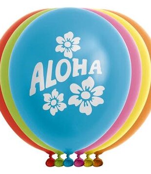 12 ballons multicolores « Aloha » de 12 pouces (30 cm)