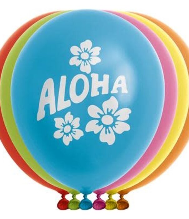 12 Ballonnen 12" Aloha multicolor