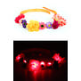 Oranje hoofdband met bloemen en  LED