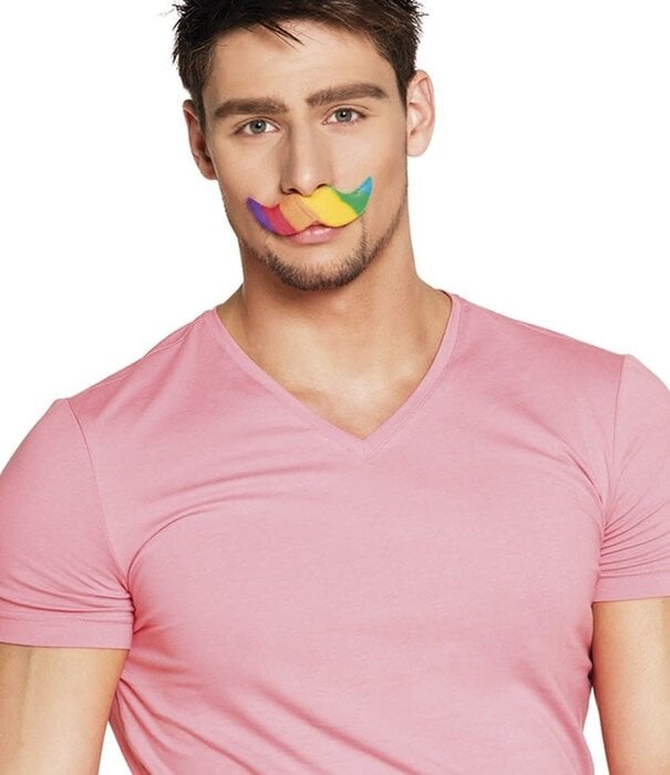 rainbow mustache