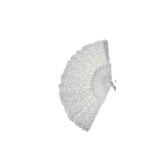 fan-shaped lace with gold piping