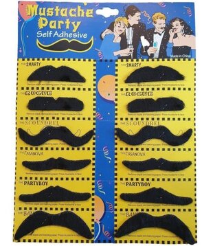 Black moustaches, 12 pieces