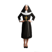 Nun: Tunic, wimple, cross, and rope