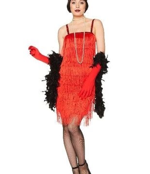 Charleston jurk met franjes /  Flapper