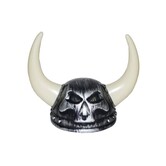Vikinghelm met hoorns zilver