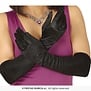 Handschoen satijn, zwart