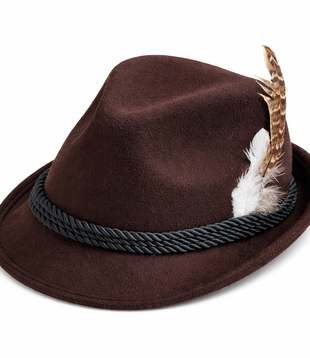 Oktoberfest hoed donkerbruin deluxe