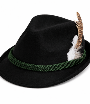 Oktoberfest hoed zwart deluxe