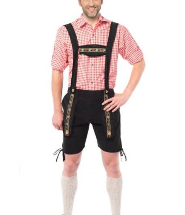 Short black Johann Lederhosen