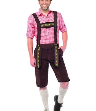 Lederhose Johann donkerbruin 2XL Long