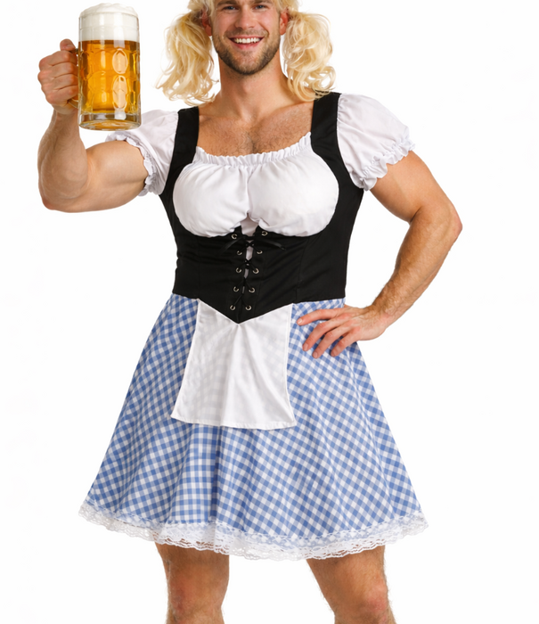partychimp Der alpenrocker dress with wig man - S/M