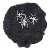 Spinnenweb 60 gr zwart met 4 witte spinnen