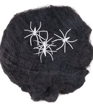 Spiderweb 60g black with 4 white spiders