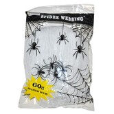 Toile d'araignée 60 grammes + 4 araignées
