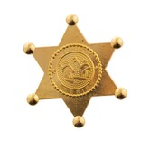 Gold sheriff badge