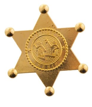 Badge de shérif doré