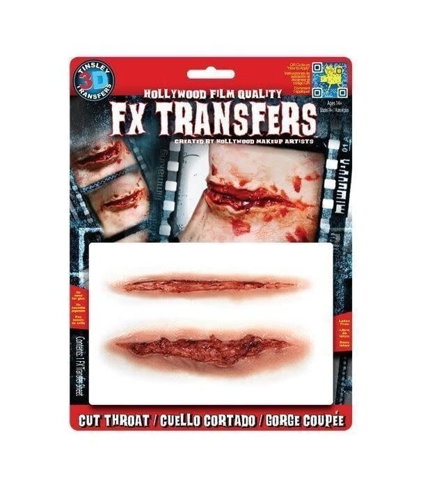 Large 3D FX Transfers - Cut Throat/ overgesneden keel