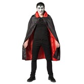 Dracula Cape rood/zwart (one size)