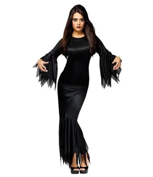 Madam Morticia Kostuum - One Size