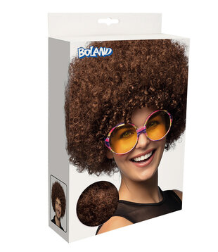 Pruik Groove bruin