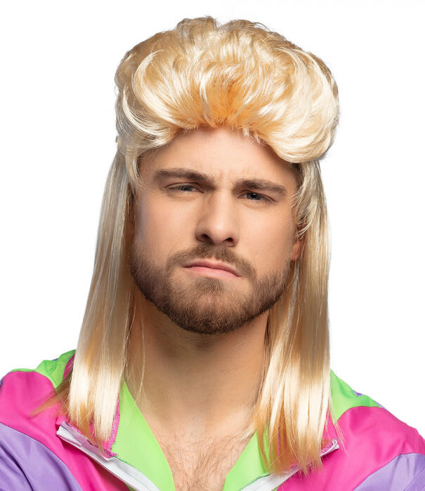 pruik Larry blond / nektapijt
