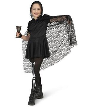 Dodelijke Kant cape met kap